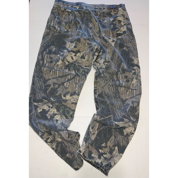 Wrangler Jeans Mens 38x34 Realtree Hardwoods Camo Relaxed Double Knee Hunting - Picture 6 of 7
